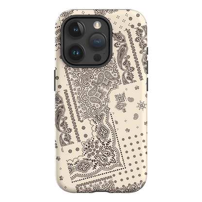 Paisley Ecru Printed Phone Cases iPhone 15 Pro / Armoured by The Dairy - The Dairy