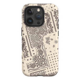 Paisley Ecru Printed Phone Cases iPhone 15 Pro / Armoured by The Dairy - The Dairy