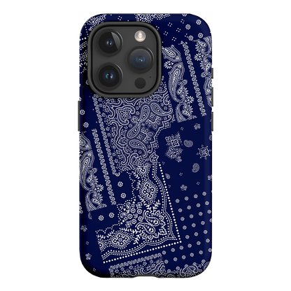 Paisley Indigo Printed Phone Cases iPhone 15 Pro / Armoured by The Dairy - The Dairy