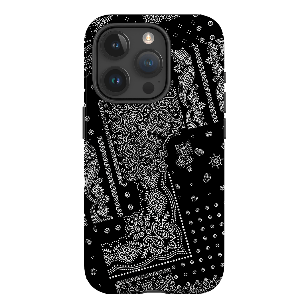 Paisley Noir Printed Phone Cases iPhone 15 Pro / Armoured by The Dairy - The Dairy