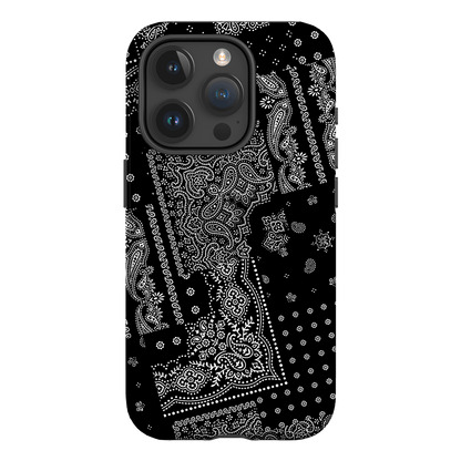 Paisley Noir Printed Phone Cases iPhone 15 Pro / Armoured by The Dairy - The Dairy