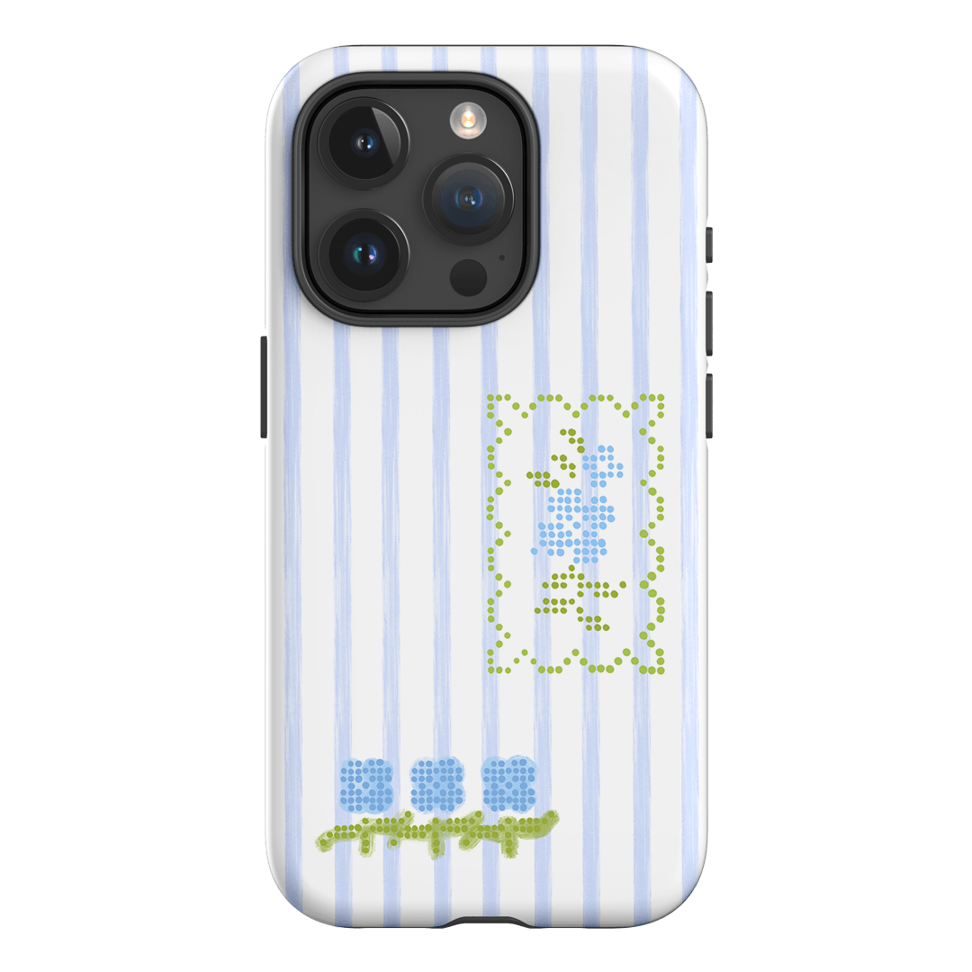 Patchwork Blue Printed Phone Cases iPhone 15 Pro / Armoured by Kayla Carr - The Dairy
