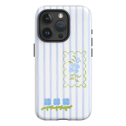 Patchwork Blue Printed Phone Cases iPhone 15 Pro / Armoured by Kayla Carr - The Dairy