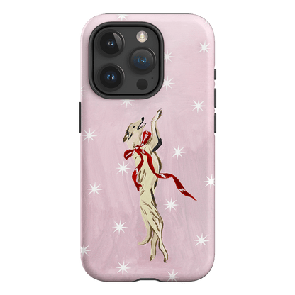 Pink Bow Hound Printed Phone Cases iPhone 15 Pro / Armoured by Lisa Hu - The Dairy