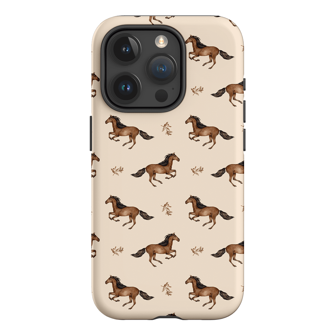 Running Horse Printed Phone Cases iPhone 15 Pro / Armoured by Kasiags Art - The Dairy