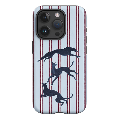 Stripey Hounds Printed Phone Cases iPhone 15 Pro / Armoured by Lisa Hu - The Dairy