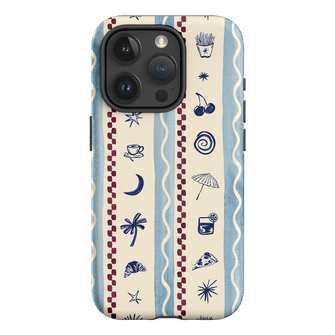 Summer Snacks Blue Printed Phone Cases iPhone 15 Pro / Armoured by Charlie Taylor - The Dairy
