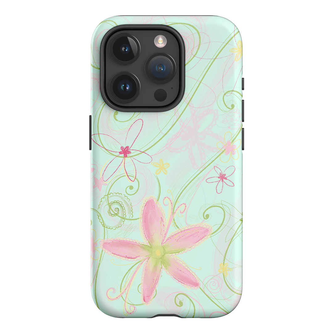 Swirl Blue Printed Phone Cases iPhone 15 Pro / Armoured by Kayla Carr - The Dairy
