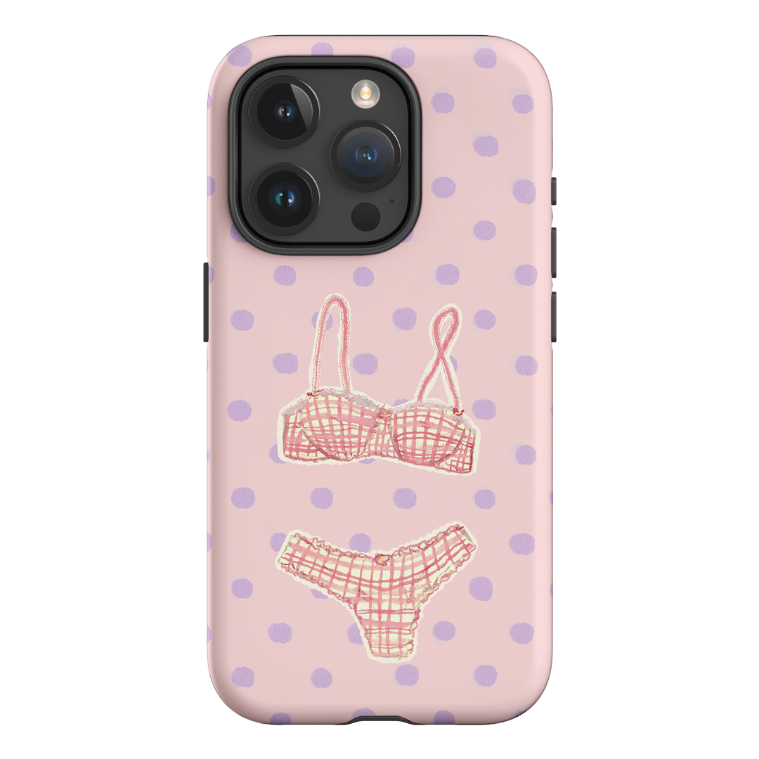 Vintage Gingham Printed Phone Cases iPhone 15 Pro / Armoured by Kayla Carr - The Dairy
