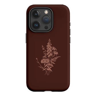 Wildflowers Mocha Printed Phone Cases iPhone 15 Pro / Armoured by Typoflora - The Dairy