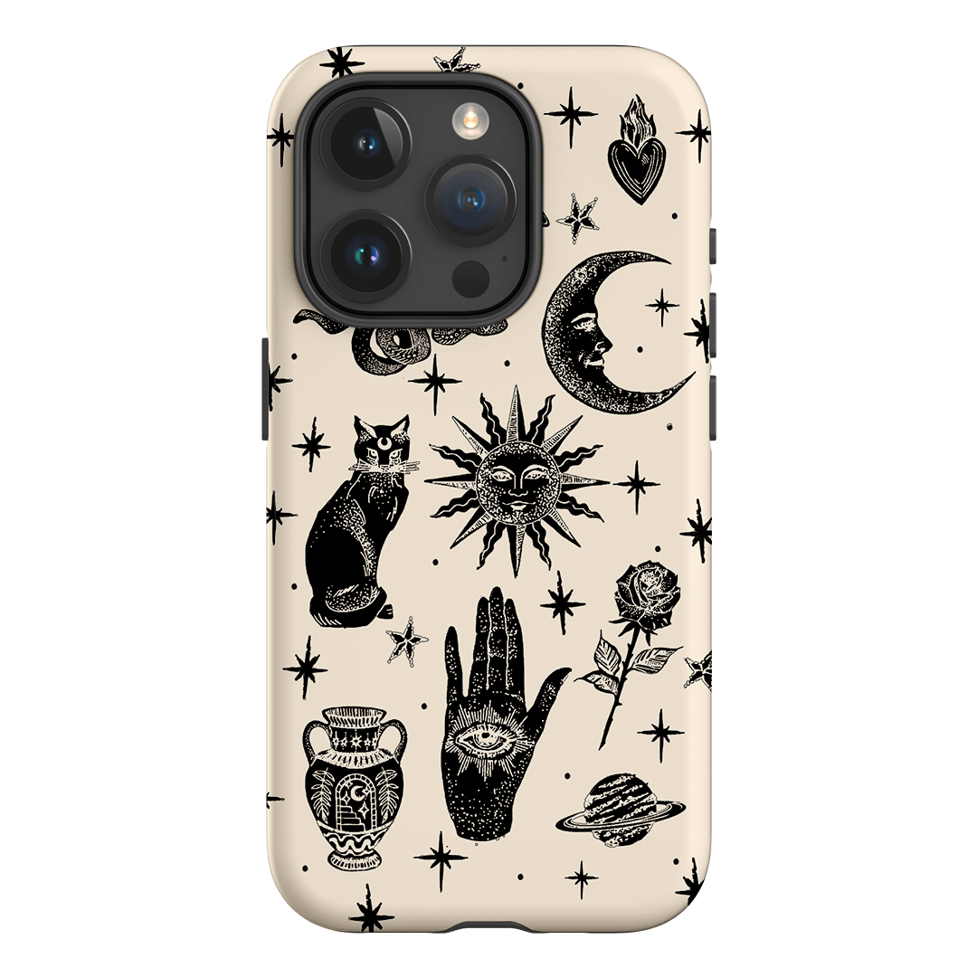 Astro Flash Beige Printed Phone Cases iPhone 15 Pro / Armoured by Veronica Tucker - The Dairy