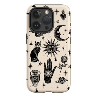 Astro Flash Beige Printed Phone Cases iPhone 15 Pro / Armoured by Veronica Tucker - The Dairy