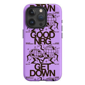 Good Energy in Purple Printed Phone Cases iPhone 15 Pro / Armoured by After Hours - The Dairy