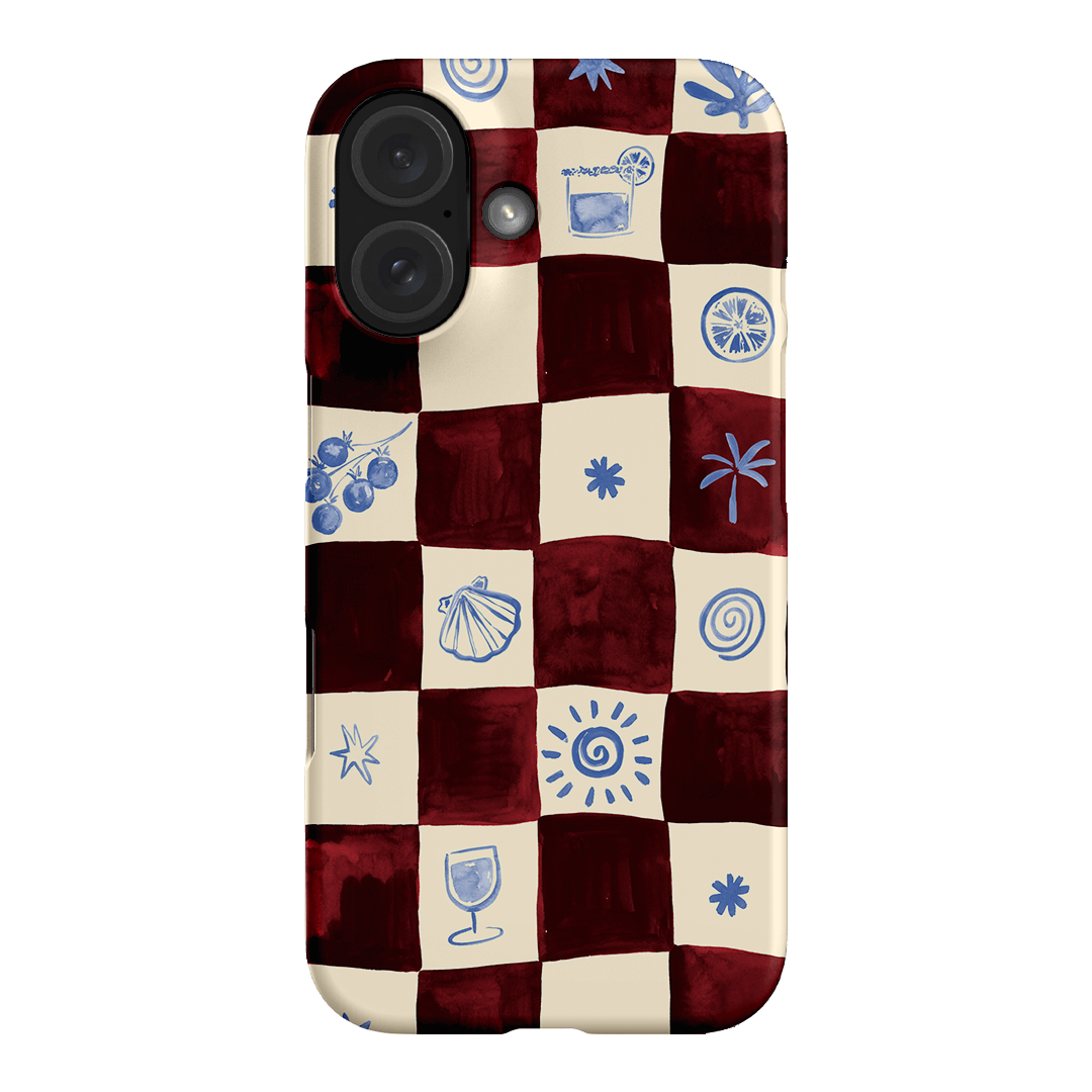 Afternoon Mezze Maroon Printed Phone Cases iPhone 16 / Snap by Charlie Taylor - The Dairy