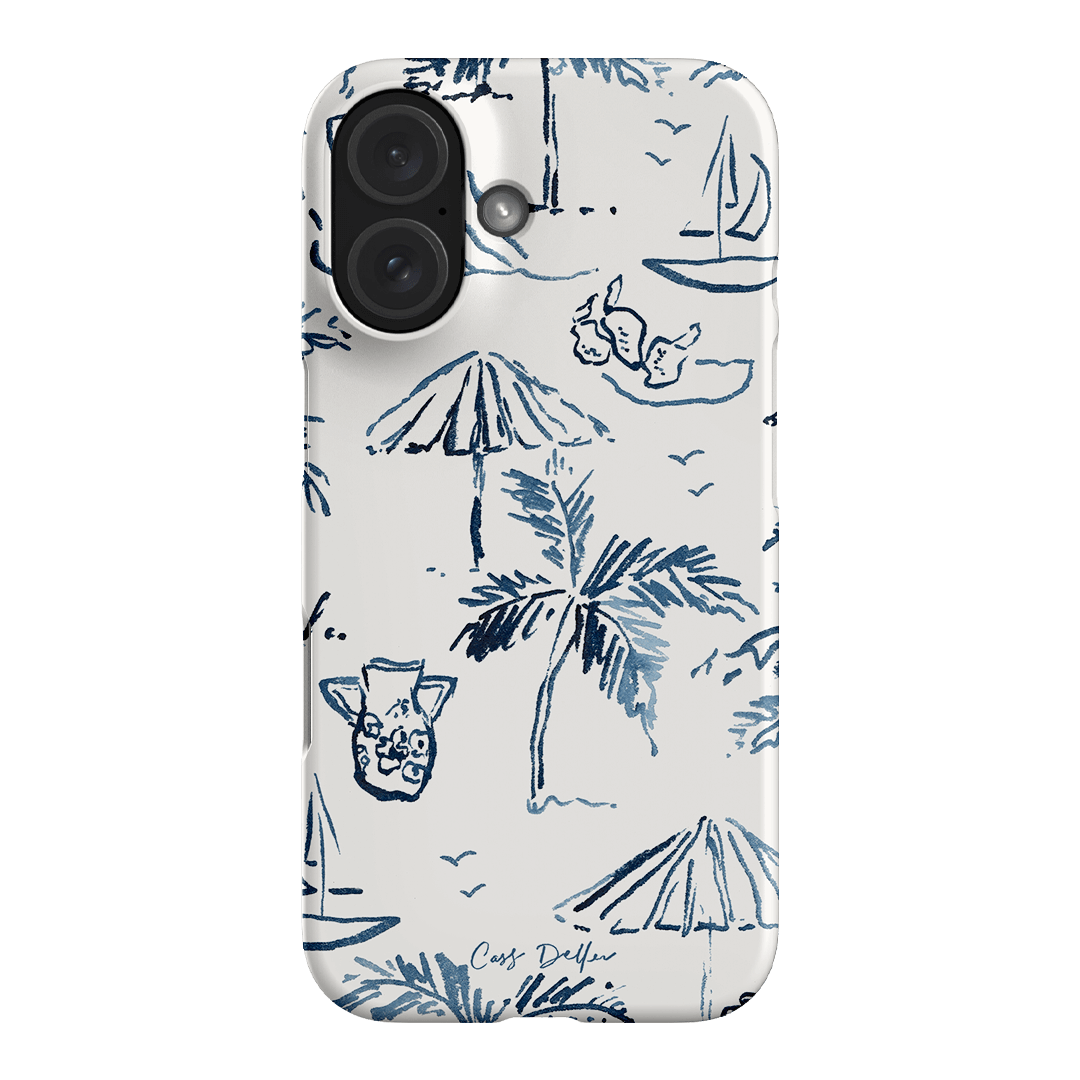 Balmy Blue Printed Phone Cases iPhone 16 / Snap by Cass Deller - The Dairy