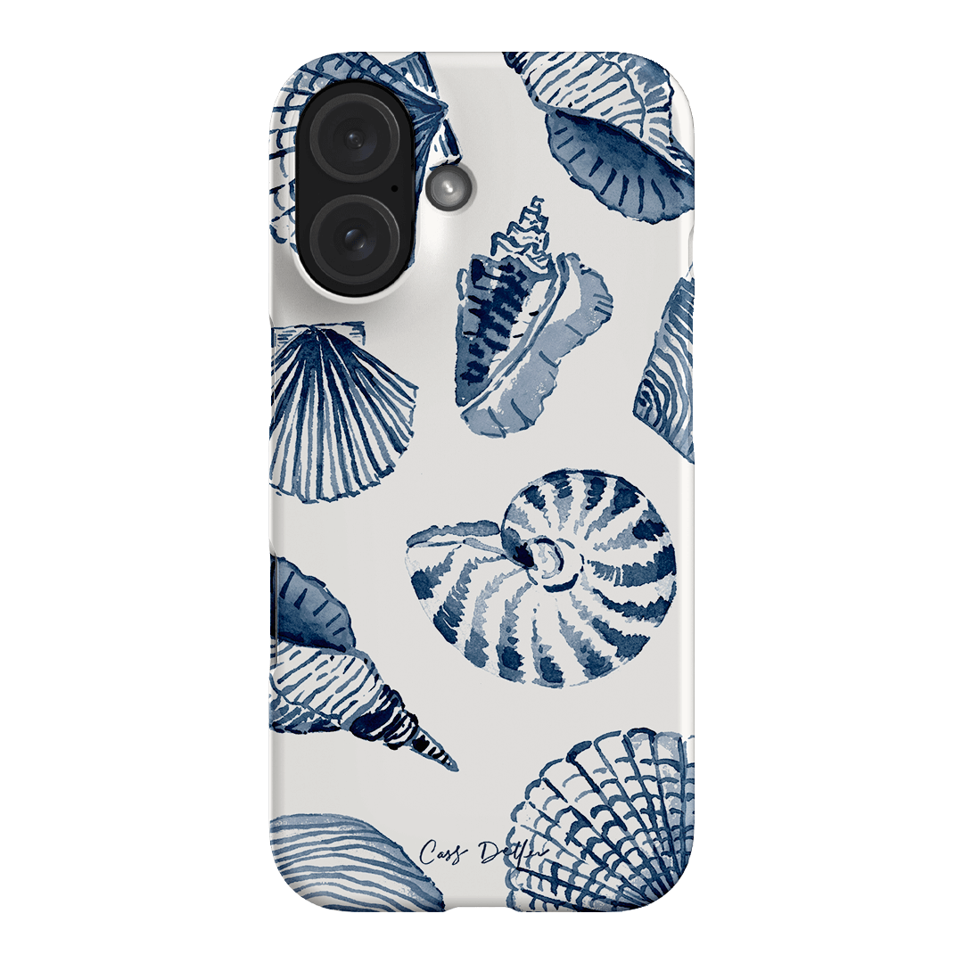 Blue Shells Printed Phone Cases iPhone 16 / Snap by Cass Deller - The Dairy