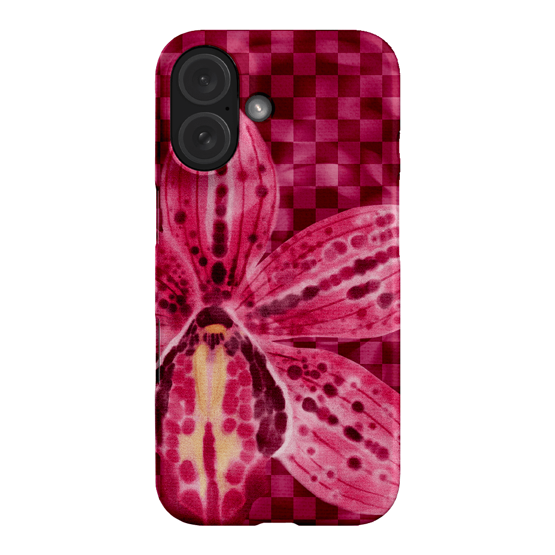 Check Orchid Printed Phone Cases iPhone 16 / Snap by Sally Hungerford - The Dairy