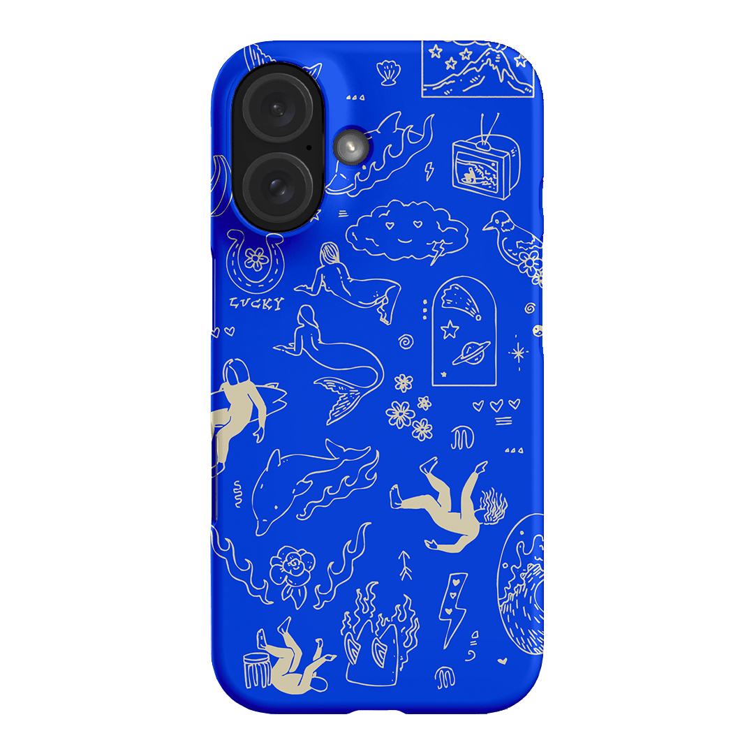 Easty Flash Blue Printed Phone Cases iPhone 16 / Snap by Easty Beasty - The Dairy