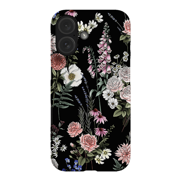 Garden Party Noir Printed Phone Cases iPhone 16 / Armoured by Typoflora - The Dairy