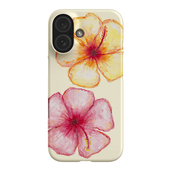 Hibiscus Flower Yellow Printed Phone Cases iPhone 16 / Armoured by BG. Studio - The Dairy