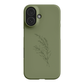 Khaki Wattle Printed Phone Cases iPhone 16 / Armoured by Typoflora - The Dairy