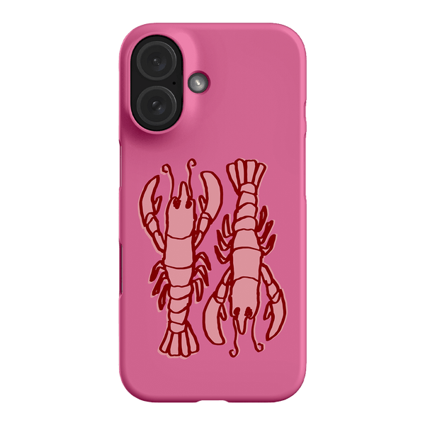 Lobster Love Pink Printed Phone Cases iPhone 16 / Armoured by The Dairy - The Dairy