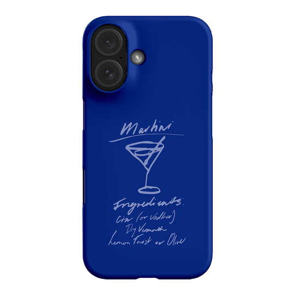 Martini Mood Blue Printed Phone Cases iPhone 16 / Armoured by The Dairy - The Dairy