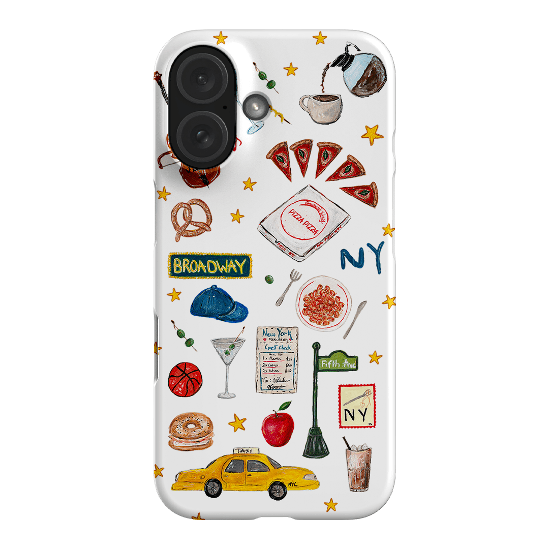 NYC White Printed Phone Cases iPhone 16 / Snap by BG. Studio - The Dairy