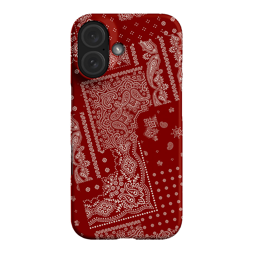 Paisley Crimson Printed Phone Cases iPhone 16 / Snap by The Dairy - The Dairy
