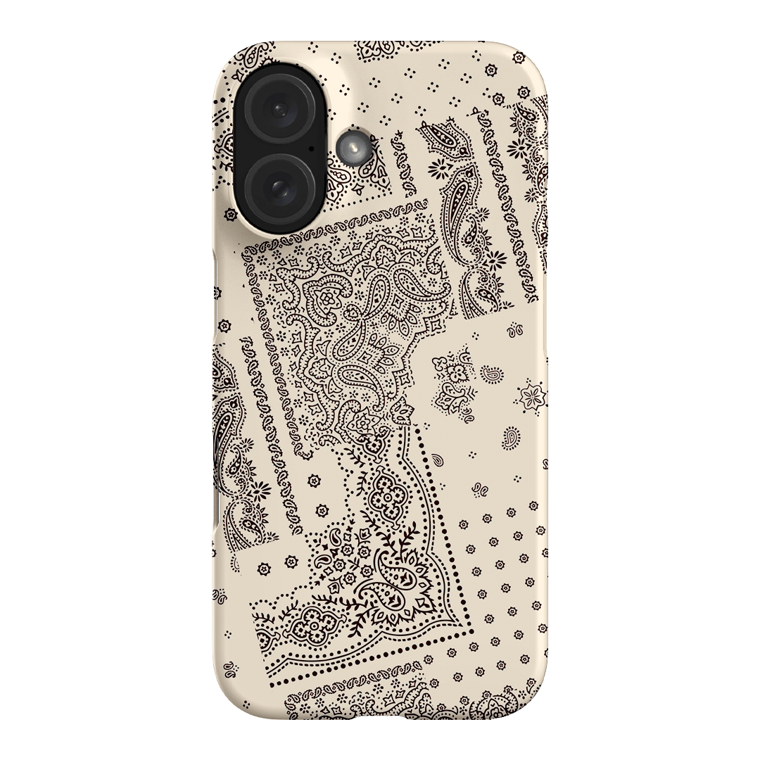 Paisley Ecru Printed Phone Cases iPhone 16 / Snap by The Dairy - The Dairy