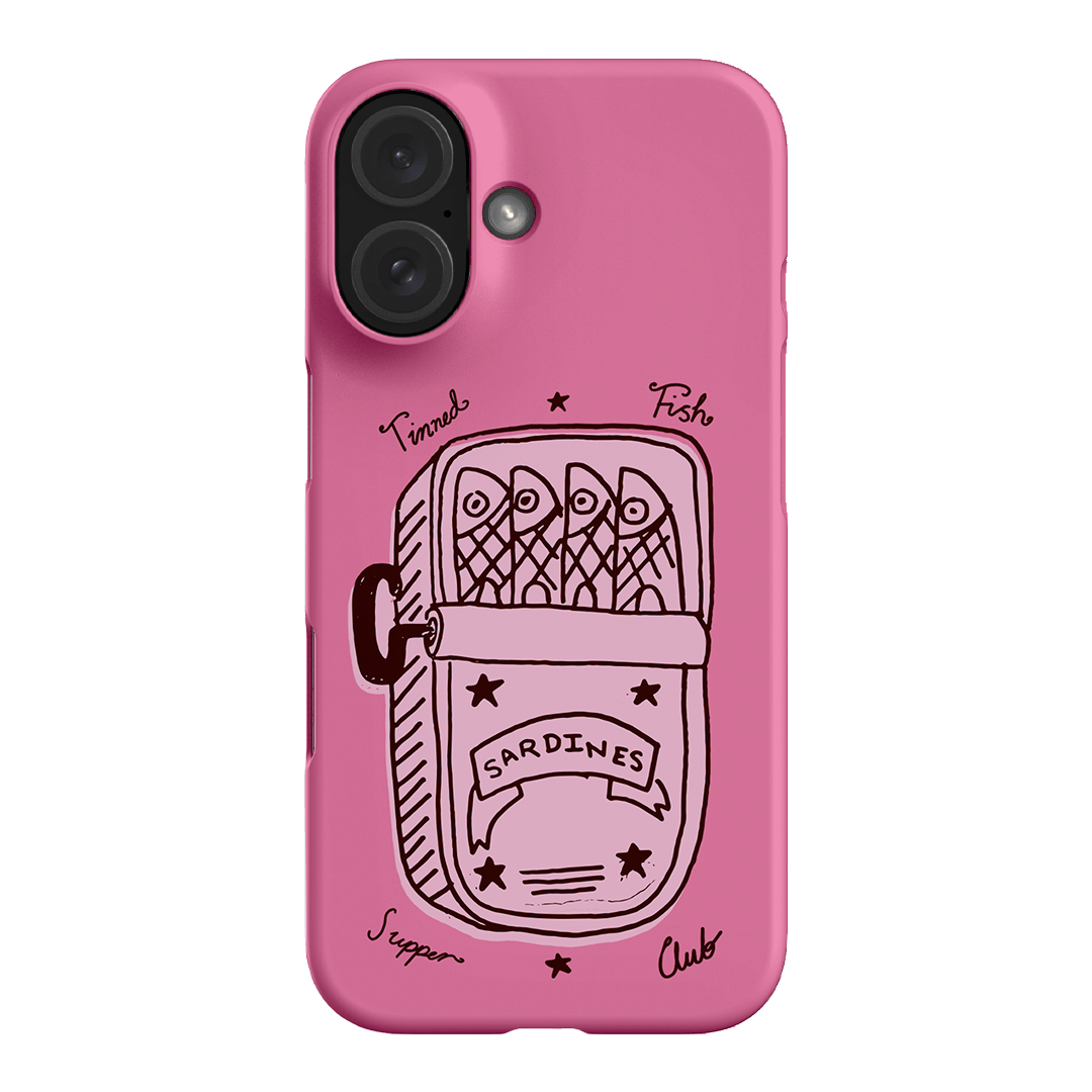 Sardine Social Pink Printed Phone Cases iPhone 16 / Snap by The Dairy - The Dairy