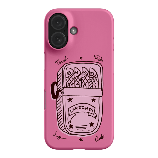 Sardine Social Pink Printed Phone Cases iPhone 16 / Armoured by The Dairy - The Dairy