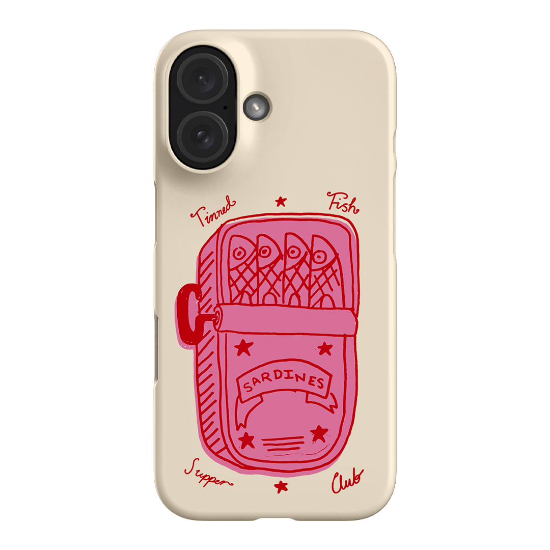 Sardine Social Red Printed Phone Cases iPhone 16 / Snap by The Dairy - The Dairy