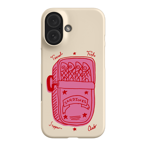 Sardine Social Red Printed Phone Cases iPhone 16 / Armoured by The Dairy - The Dairy