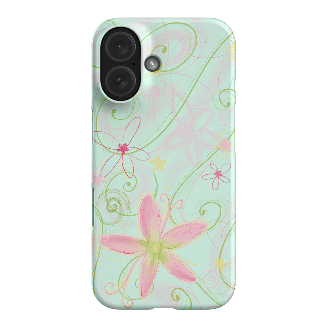 Swirl Blue Printed Phone Cases iPhone 16 / Snap by Kayla Carr - The Dairy