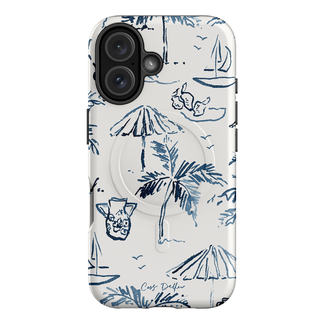 Balmy Blue Printed Phone Cases iPhone 16 / Armoured MagSafe by Cass Deller - The Dairy