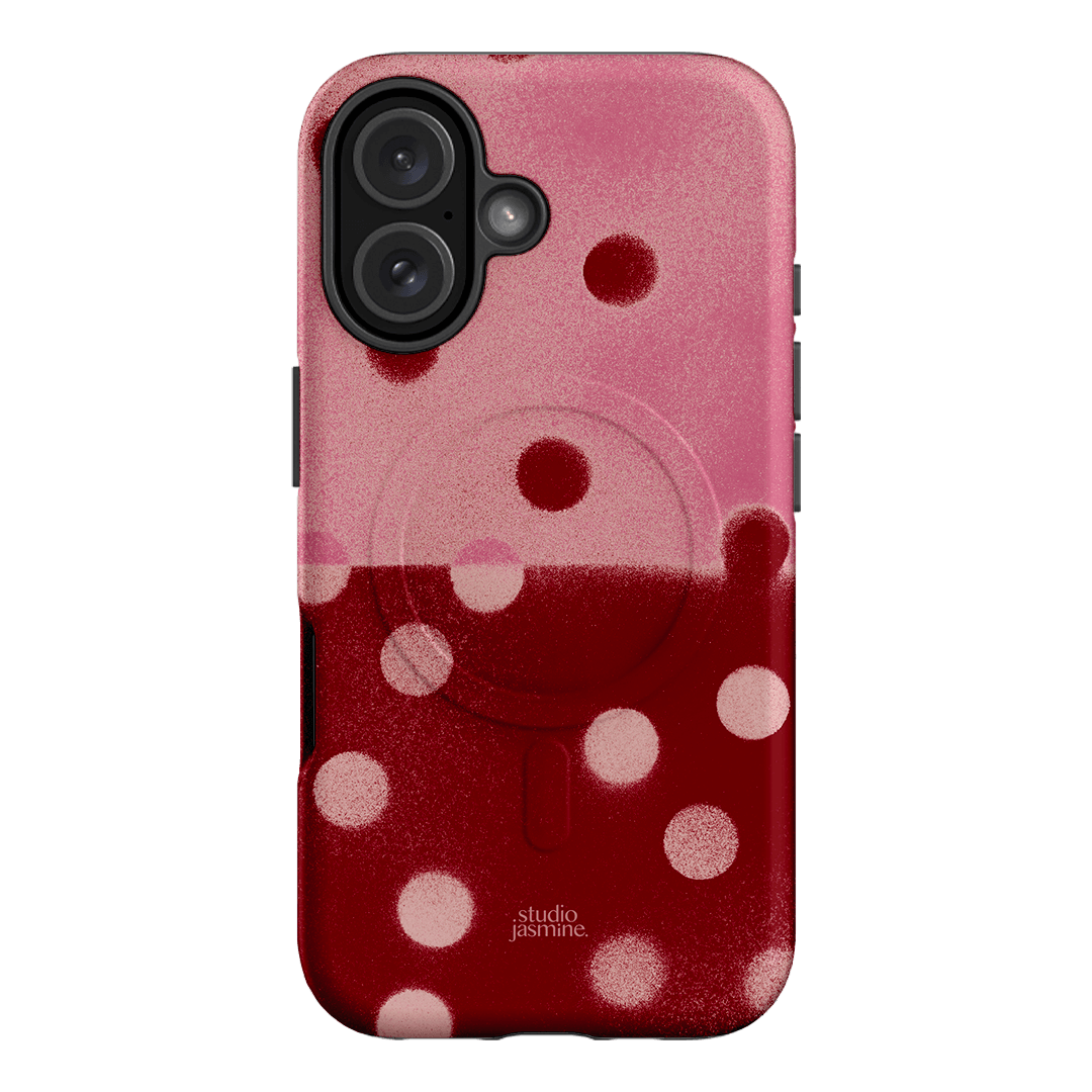 Cherry Polka Dot Printed Phone Cases iPhone 16 / Armoured MagSafe by Jasmine Dowling - The Dairy