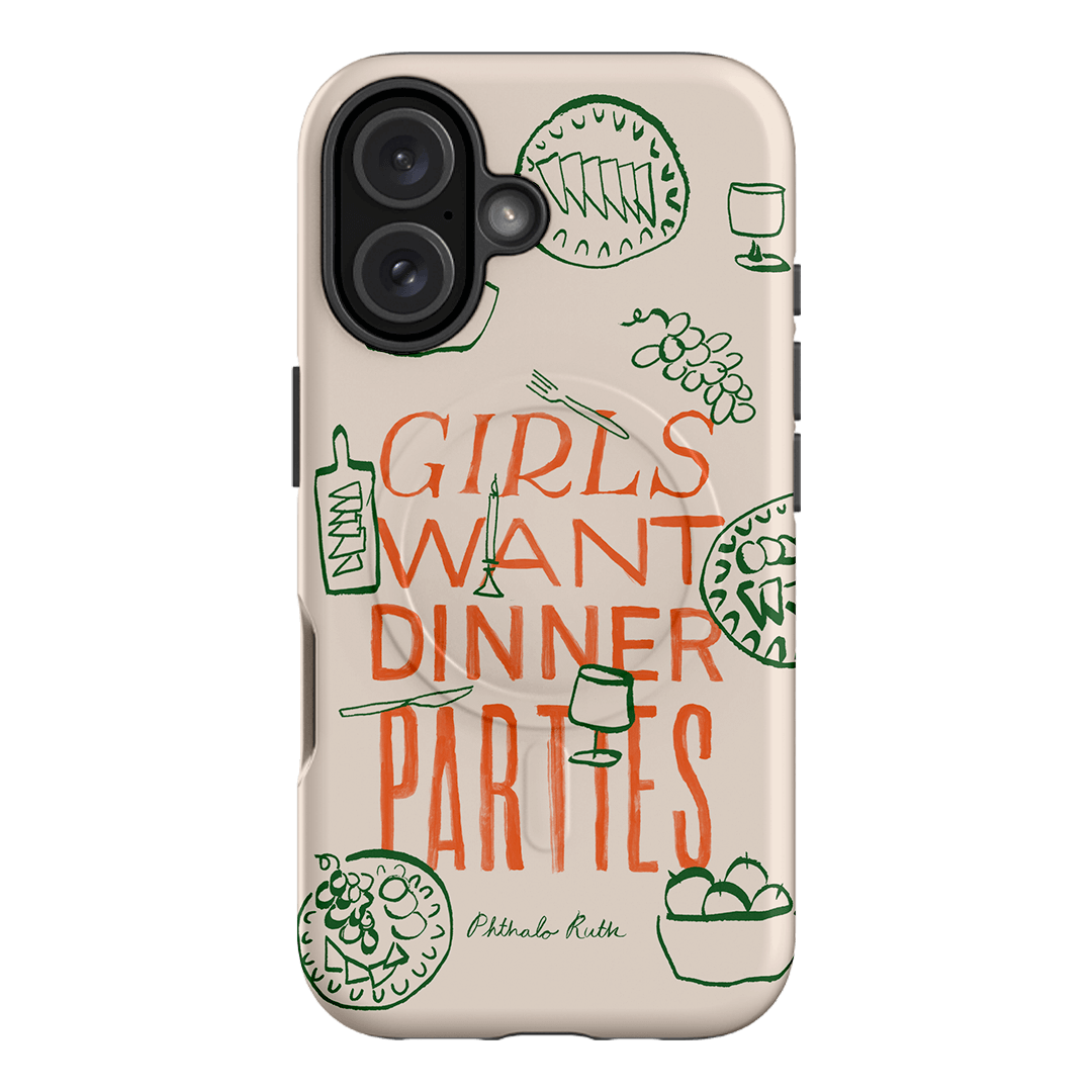 Dinner Parties Printed Phone Cases iPhone 16 / Armoured MagSafe by Phthalo Ruth - The Dairy