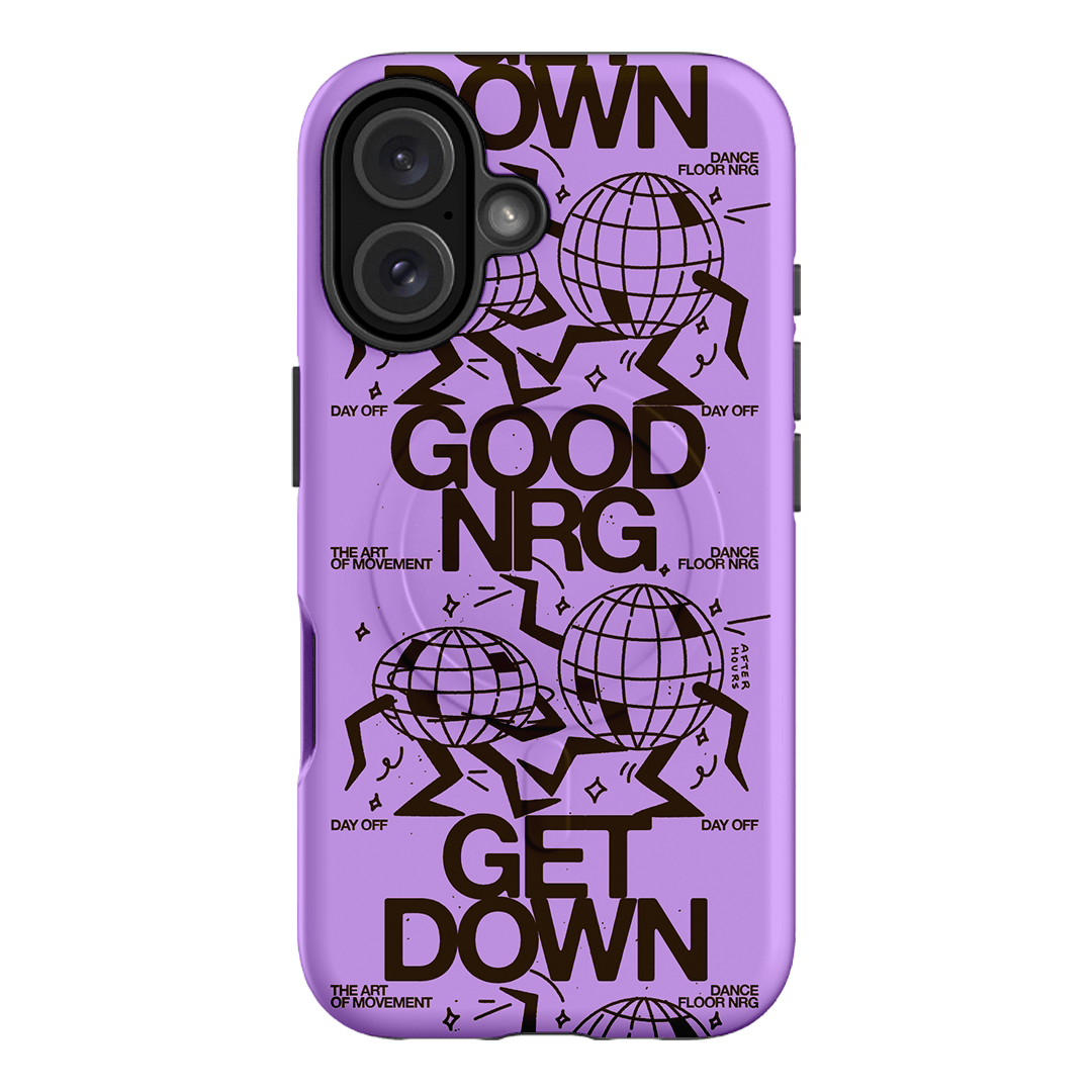 Good Energy in Purple Printed Phone Cases iPhone 16 / Armoured MagSafe by After Hours - The Dairy