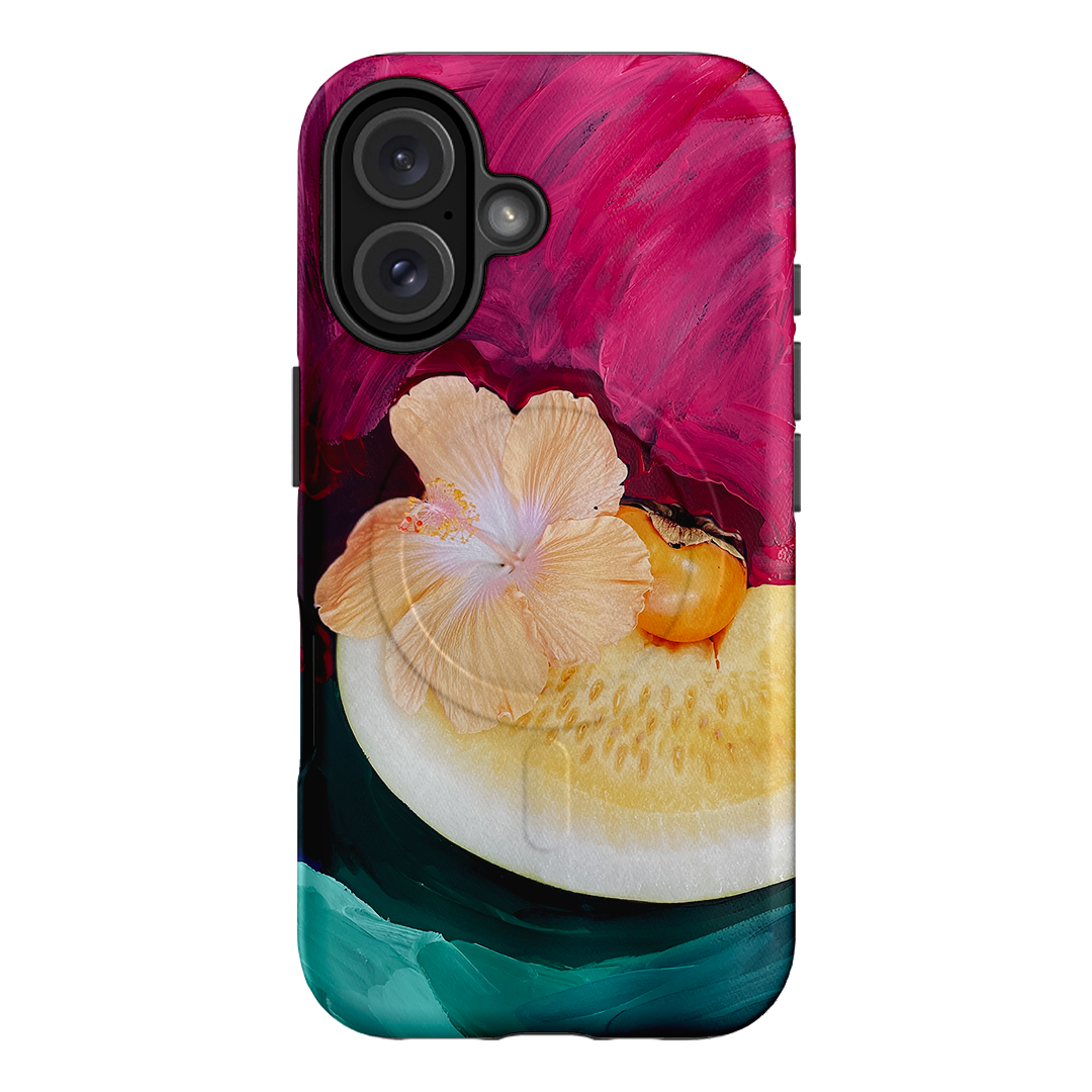 Hibiscus Melon Printed Phone Cases iPhone 16 / Armoured MagSafe by Nicole Nelius - The Dairy