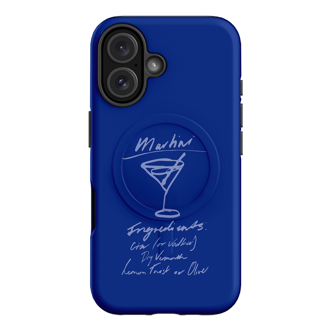 Martini Mood Blue Printed Phone Cases iPhone 16 / Armoured MagSafe by The Dairy - The Dairy