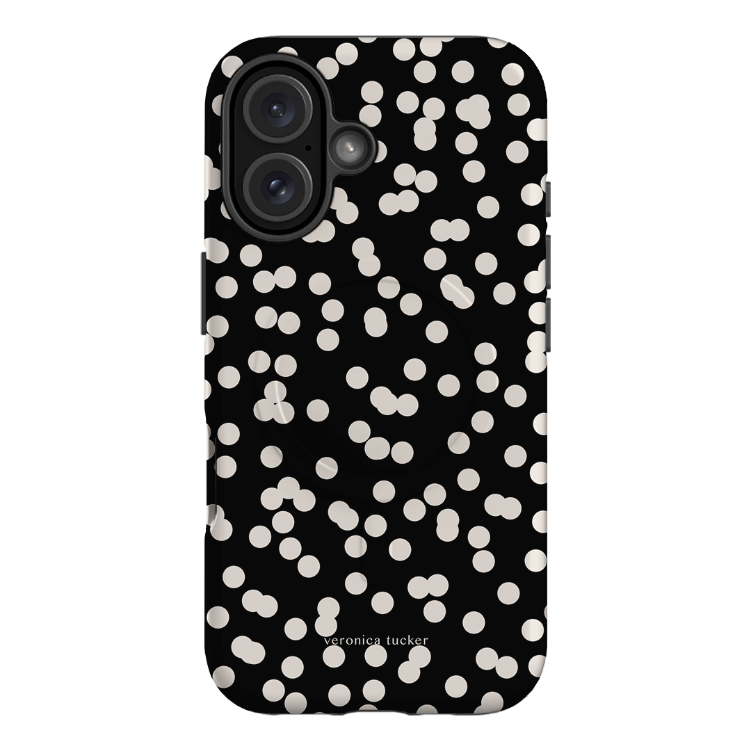 Mini Confetti Noir Printed Phone Cases iPhone 16 / Armoured MagSafe by Veronica Tucker - The Dairy