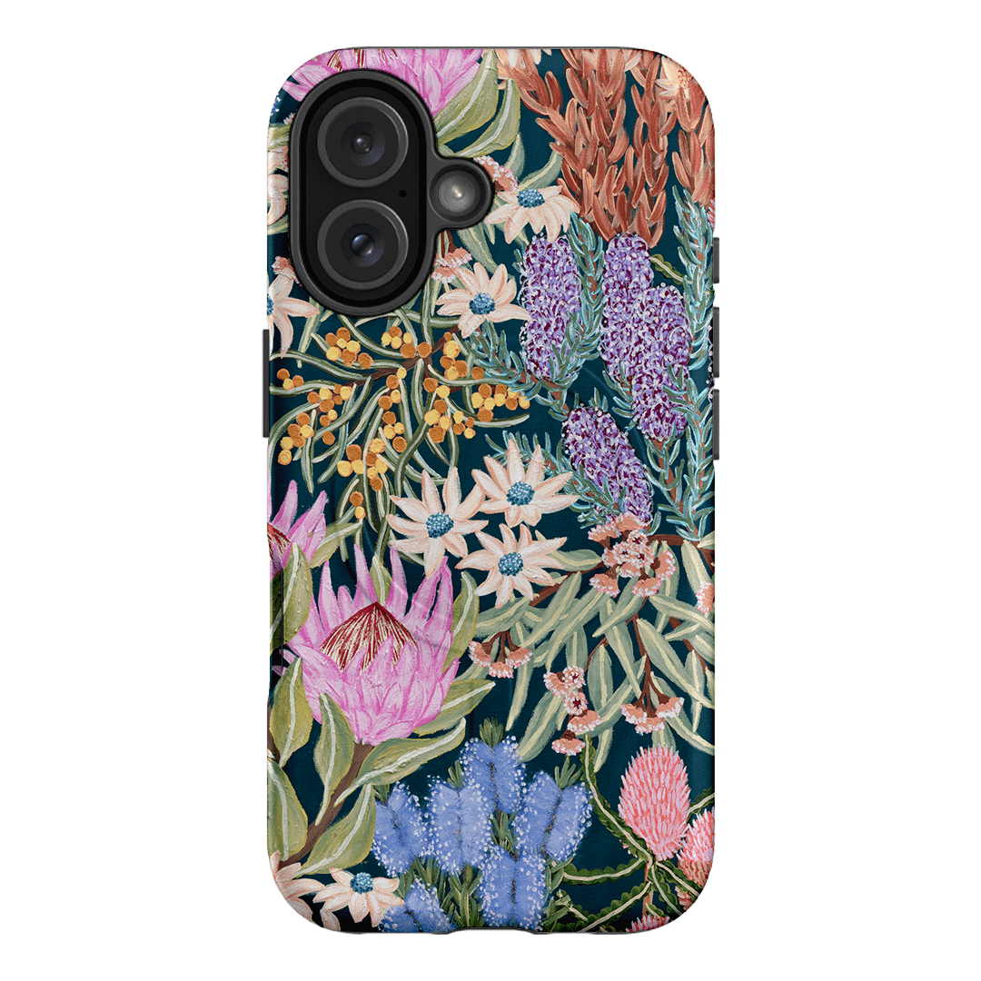 Moonlit Floral Printed Phone Cases iPhone 16 / Armoured MagSafe by Amy Gibbs - The Dairy