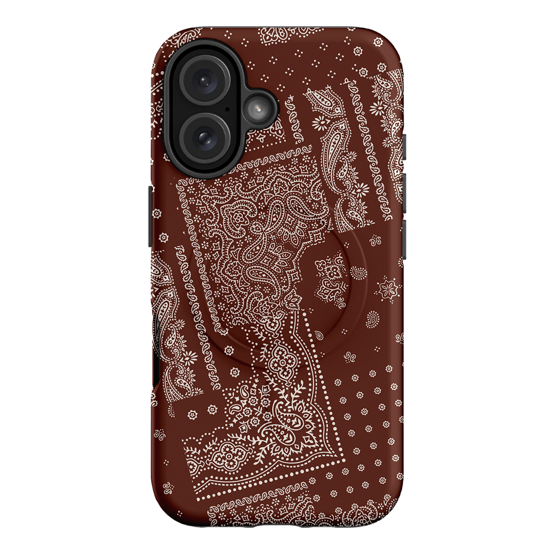 Paisley Cinnamon Printed Phone Cases iPhone 16 / Armoured MagSafe by The Dairy - The Dairy