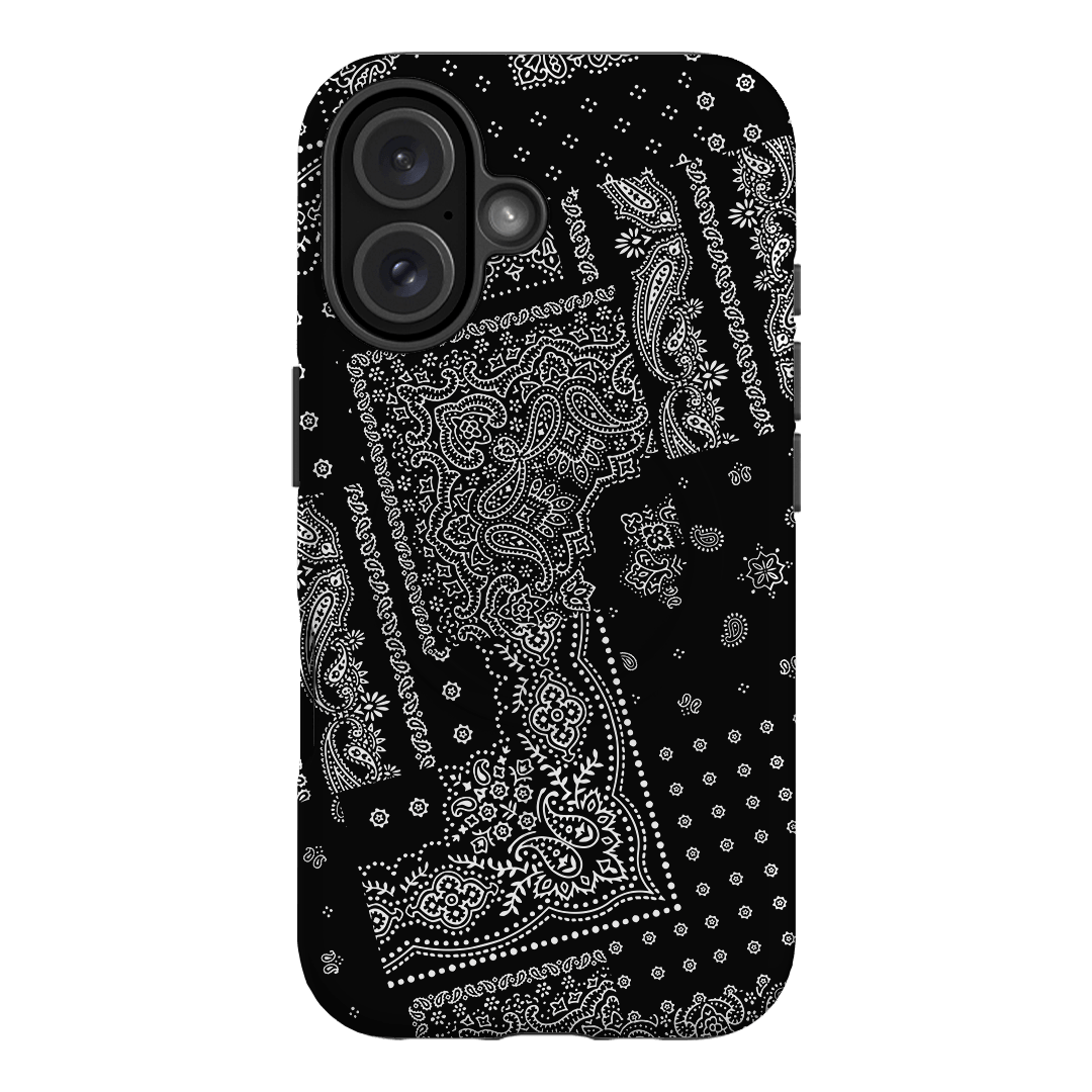 Paisley Noir Printed Phone Cases iPhone 16 / Armoured MagSafe by The Dairy - The Dairy