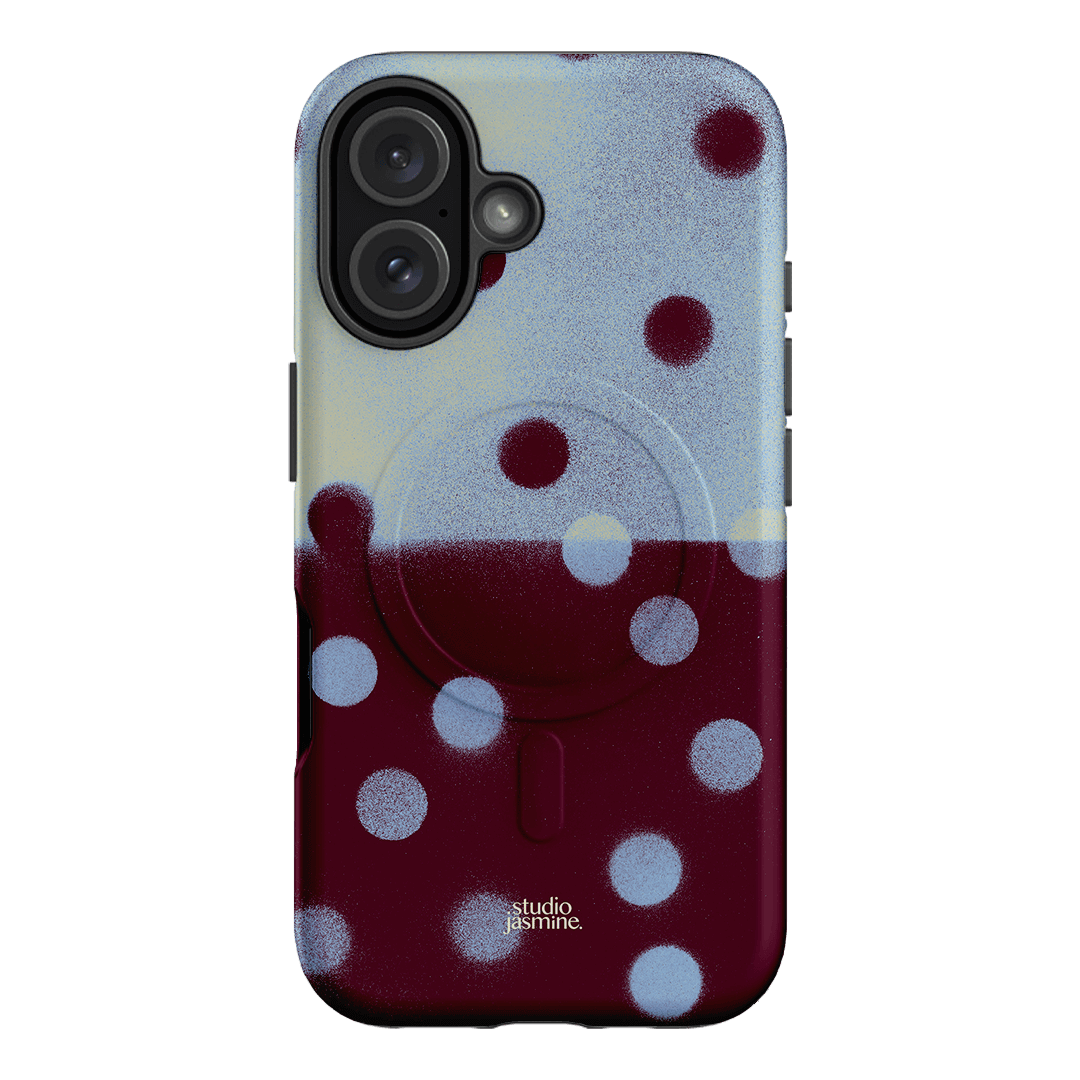 Plum Polka Dot Printed Phone Cases iPhone 16 / Armoured MagSafe by Jasmine Dowling - The Dairy