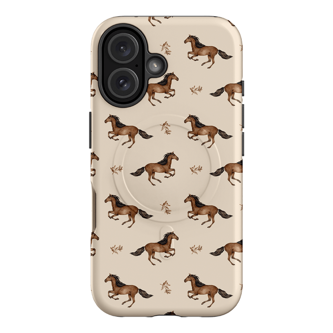 Running Horse Printed Phone Cases iPhone 16 / Armoured MagSafe by Kasiags Art - The Dairy