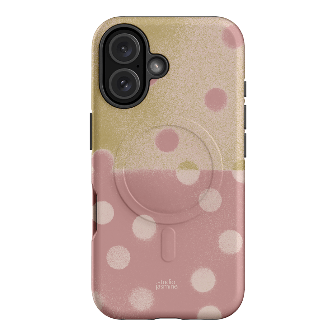 Strawberry Polka Dot Printed Phone Cases iPhone 16 / Armoured MagSafe by Jasmine Dowling - The Dairy
