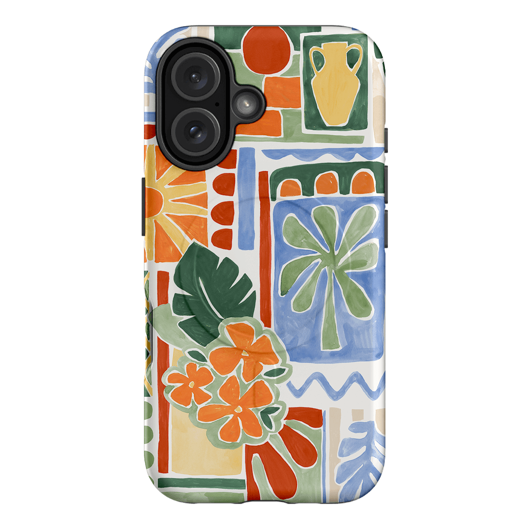 Tropicana Tile Printed Phone Cases iPhone 16 / Armoured MagSafe by Charlie Taylor - The Dairy