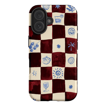 Afternoon Mezze Maroon Printed Phone Cases iPhone 16 / Armoured by Charlie Taylor - The Dairy